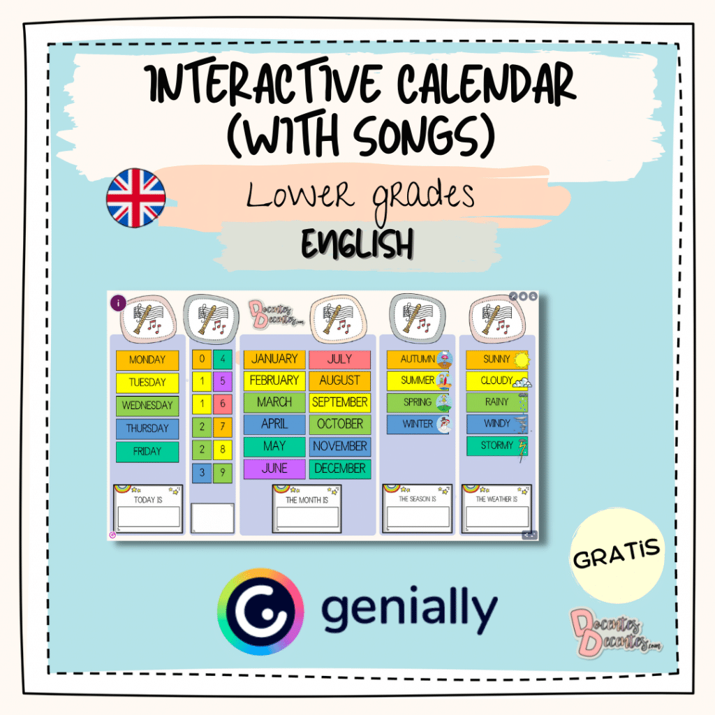 interactive calendar (with songs)