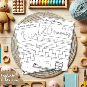 Números del 1-20 pack de fichas - Numbers from 1-20 worksheets pack