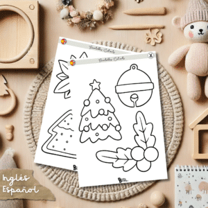 Fichas de Navidad para colorear y decorar
