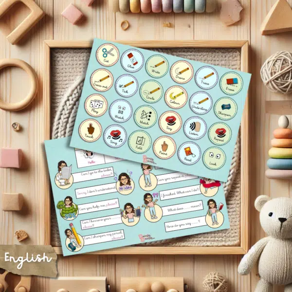 Class Verbs & Questions Crib Sheets